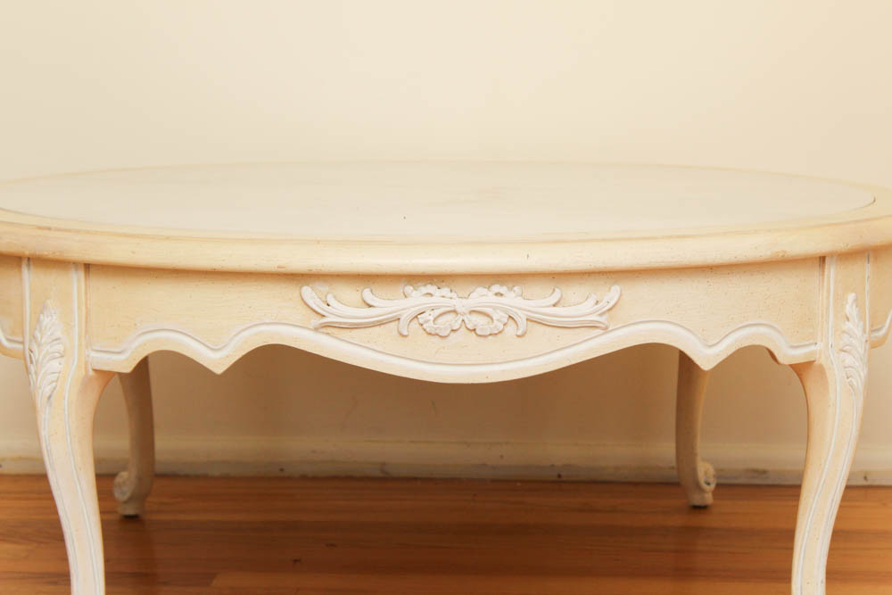French Provincial Marble Top Coffee Table | EBTH